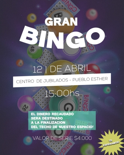 GRAN BINGO DE LOS JUBILADOS EN PUEBLO ESTHER