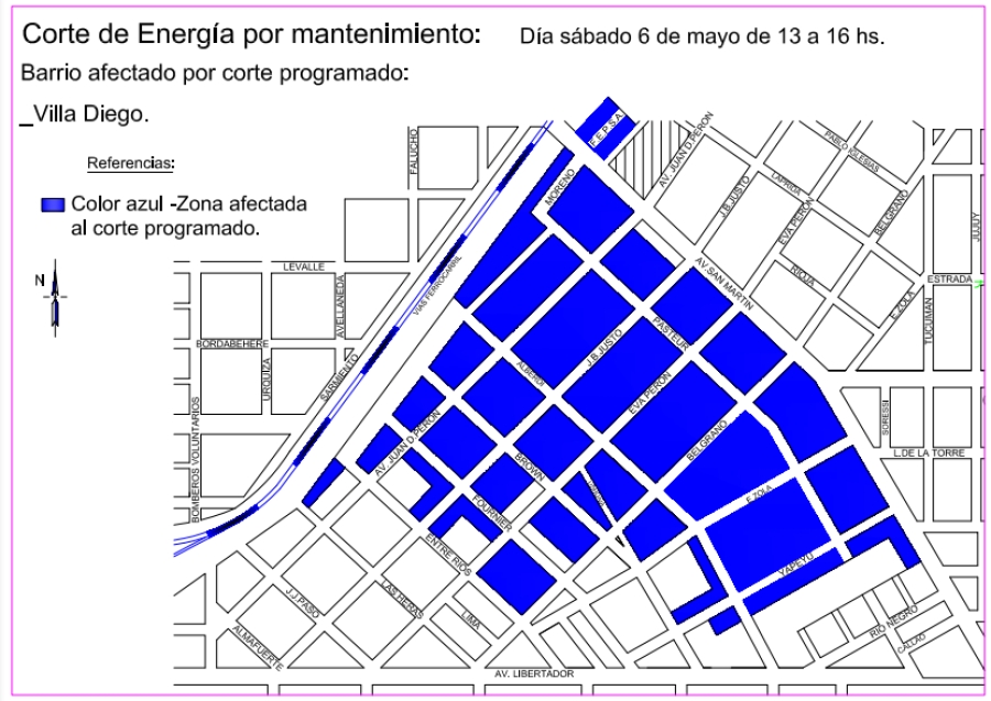 Corte de energía programado