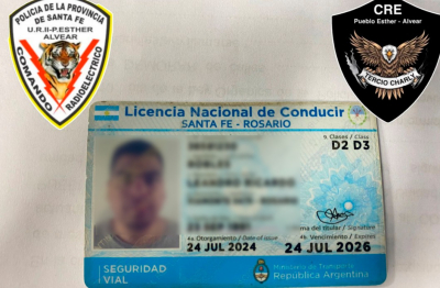 Detenido en Pueblo Esther por presentar un carnet de conducir apócrifo