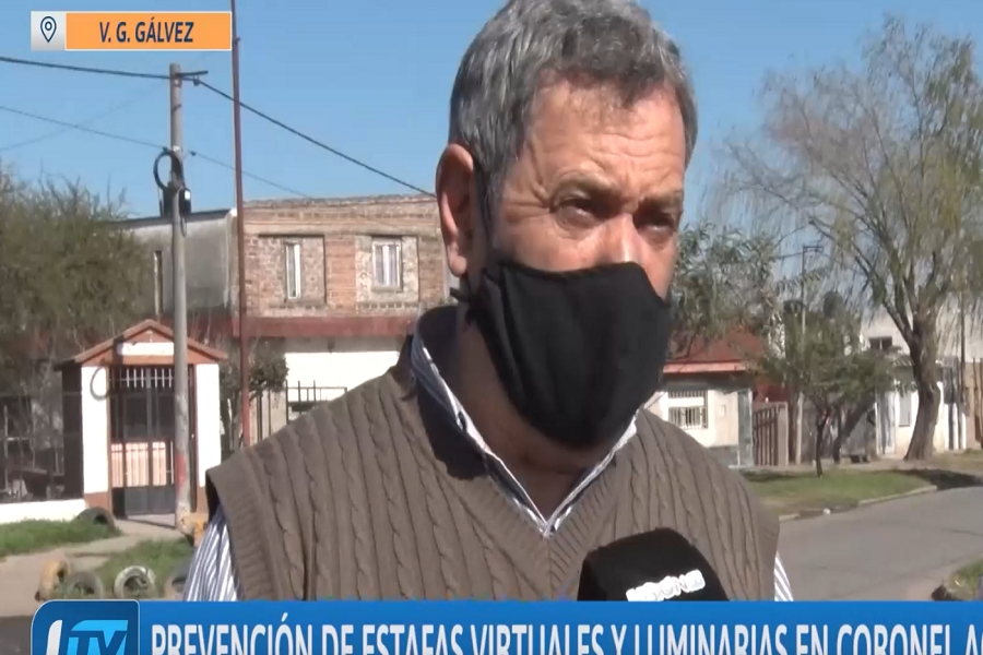 Antonello apunta a la prevención de estafas virtuales y a las luminarias en Aguirre