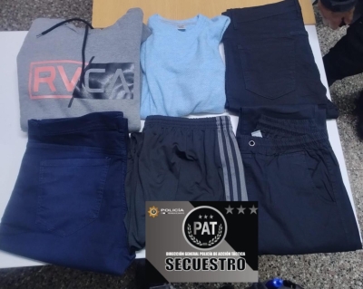 Robo en una tienda de ropa de V.G.Gálvez: tres aprehendidos y elementos recuperados