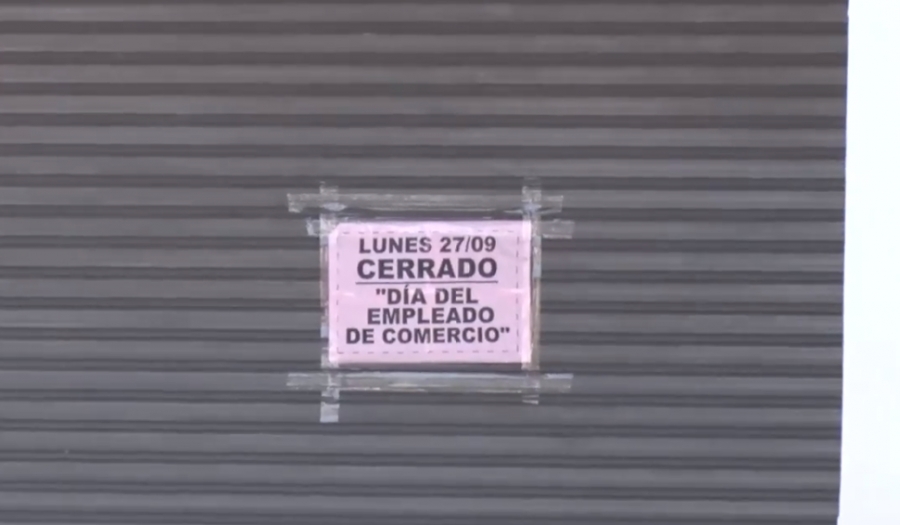 Comercios cerrados por el día del Empleado de Comercio