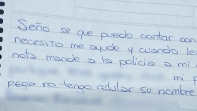 Usó el cuaderno de comunicaciones de su hijo para pedir ayuda por violencia de género