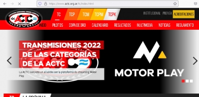 La ACTC concretó acuerdo con la plataforma de streaming Motor Play