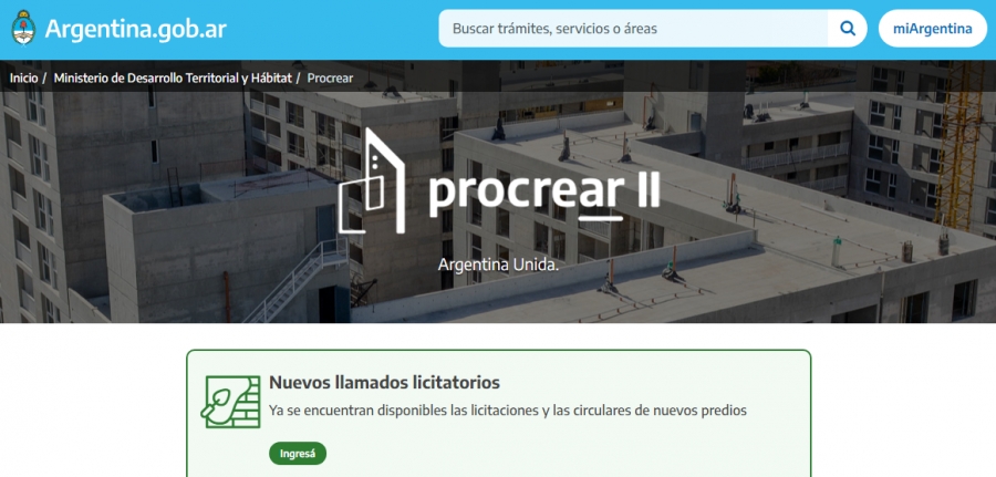 El Procrear abrió una nueva inscripción para adquirir lotes con servicios