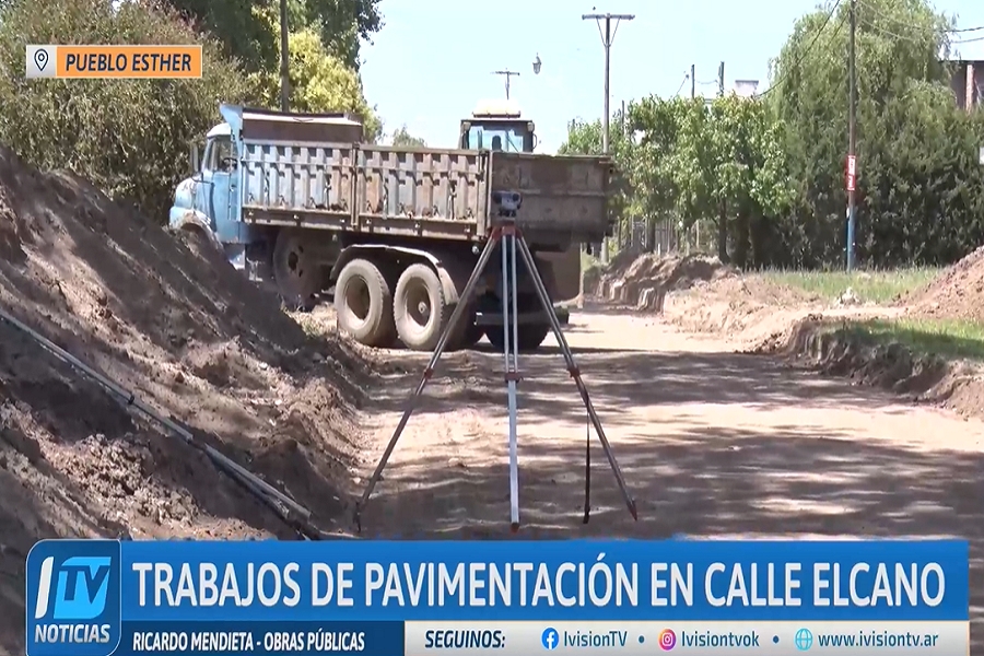 Pavimentan calle Elcano en Pueblo Esther