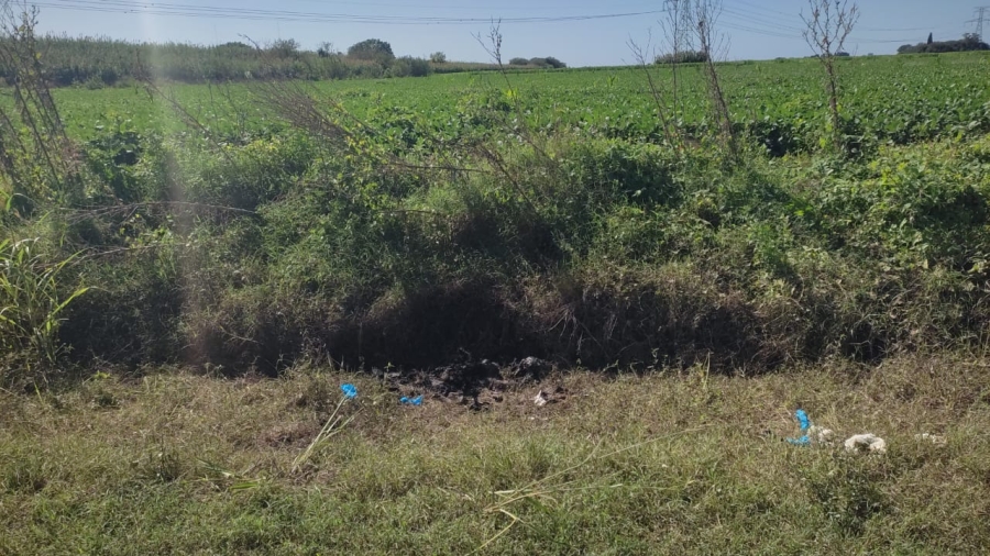 Encontraron un cuerpo quemado en un loteo de Alvear