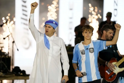 Qatar: Ciro y los Persas hicieron vibrar a hinchas argentinos con un show en Doha