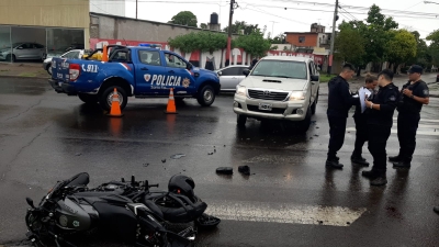 Accidente con herido internado en V.G.Gálvez