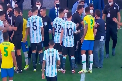 El plantel argentino abandonó el estadio Arena Corinthians rumbo a Aeropuerto de San Pablo