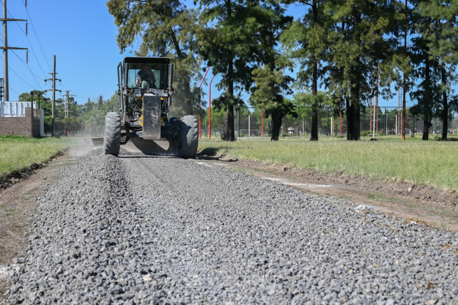 Avanza la construcción de un Circuito Vial en Villa Gobernador Gálvez