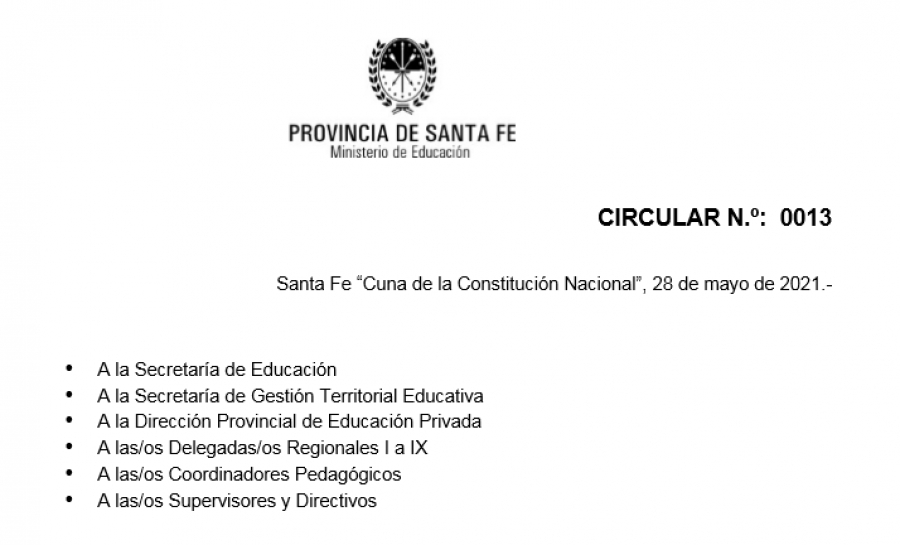 Clases virtuales en el territorio santafesino