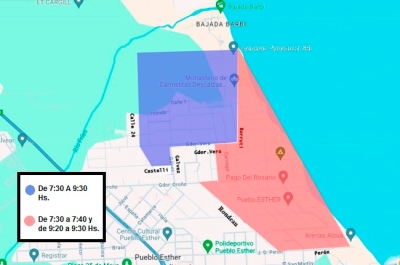 Corte de energía programado en Pueblo Esther