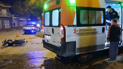 V.G.Gálvez: un motociclista con posible fractura tras accidente