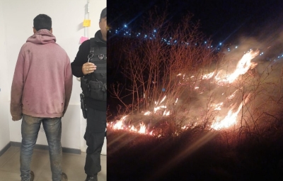 Detienen a un hombre encendiendo focos ígneos en Ruta 16