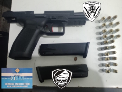 Villa Gobernador Gálvez: detenido por portación indebida e intimidación con arma de fuego