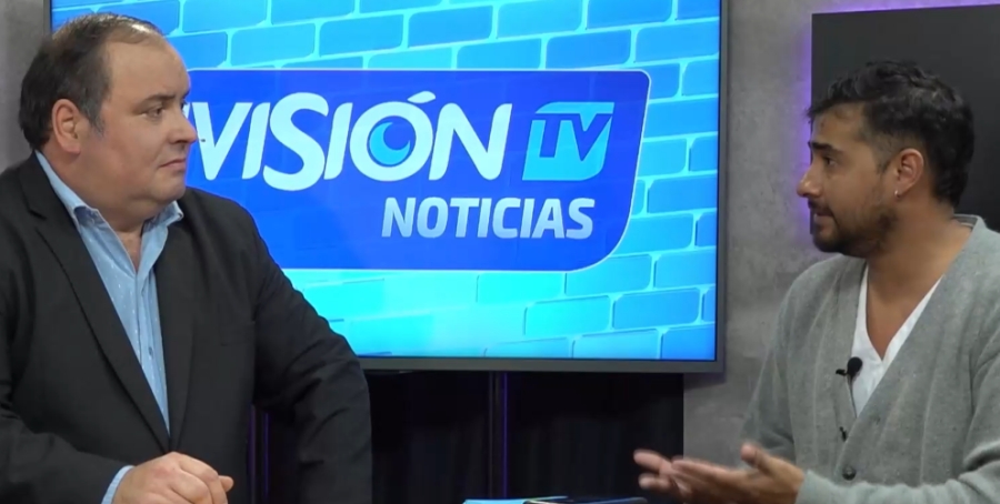 Juan Charras, precandidato a Concejal en Villa Gobernador Gálvez, visitó Ivision Noticias