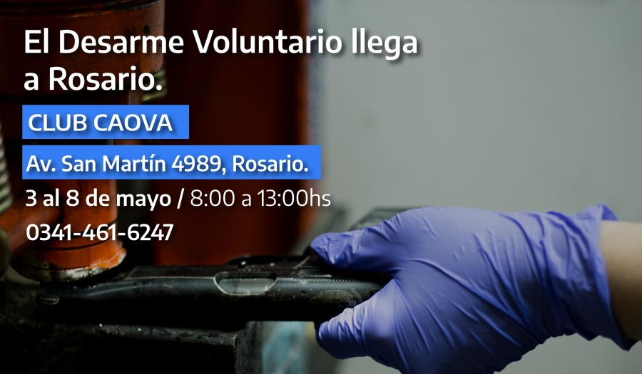 Plan de desarme voluntario en Rosario