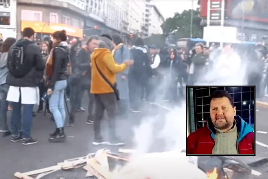 Una persona fallecida y al menos seis detenidos en la protesta del obelisco