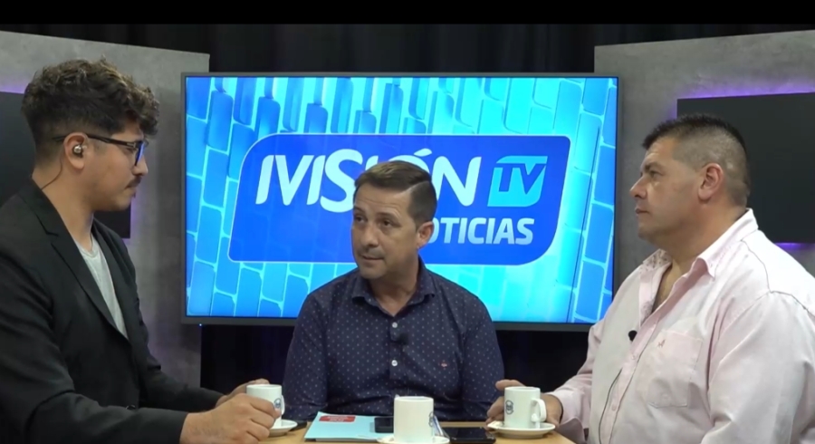 Edgardo Bitz y Walter Gallardo, precandidato a intendente y concejal de Villa Gobernador Gálvez, visitaron Ivisión Noticias