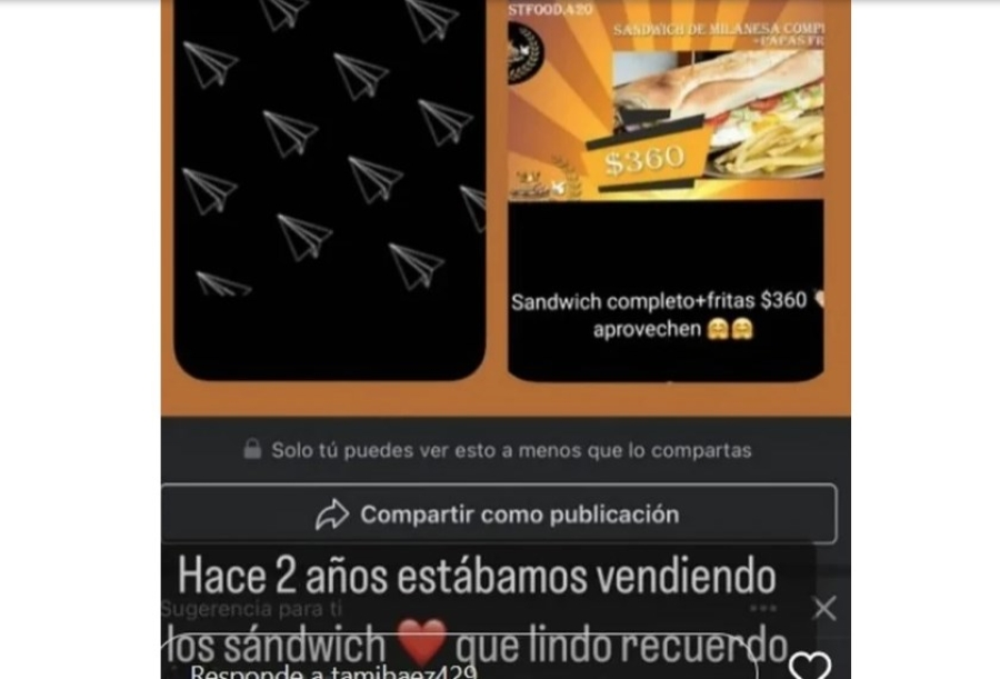 Tamara Báez recordó cuando vendía sándwiches con L-Gante para ganarse la vida