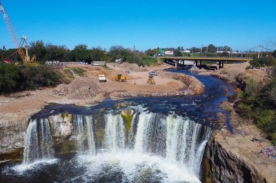 Cascada del Saladillo: Enrico supervisó los trabajos de la segunda etapa de la obra hídrica