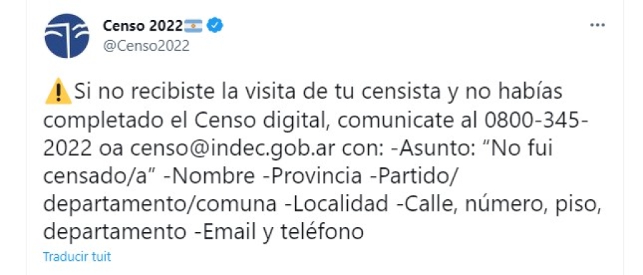 ¿Qué hacemos si no pasó el censista?