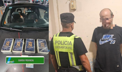 Secuestraron casi 4 kilos de cocaína en un control vehicular en el peaje de General Lagos