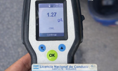 Secuestran motocicleta con patente adulterada y alcoholemia positiva en Ruta 21