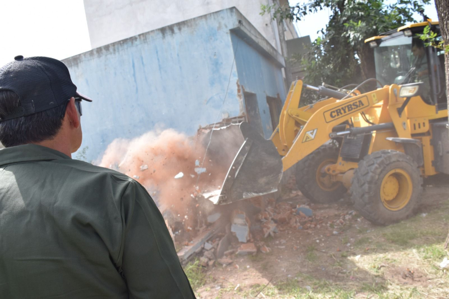 Microtráfico: la Provincia derrumbó el búnker N° 100 de venta de drogas