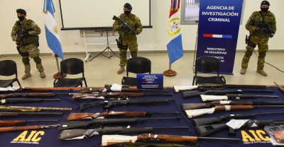 La AIC secuestró 98 millones de pesos y más de mil armas en 2021