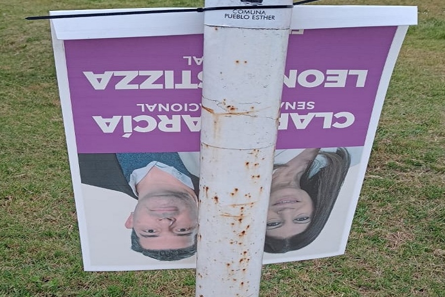 Vandalismo electoral en Pueblo Esther