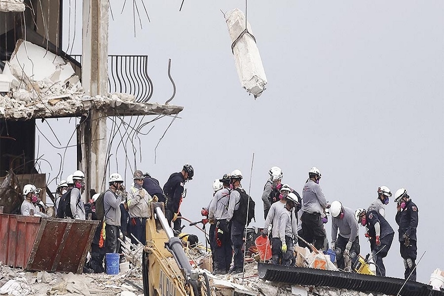 Demolieron los restos del edificio de Miami