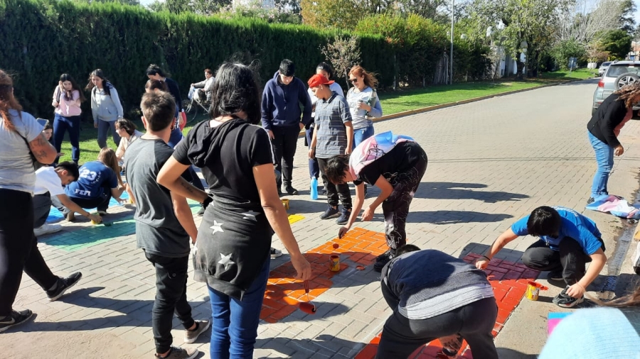 Pintada y jornada de diversidad en la Escuela N°427 de Pueblo Esther