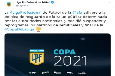 AFA suspendió el fútbol en todas sus categorías