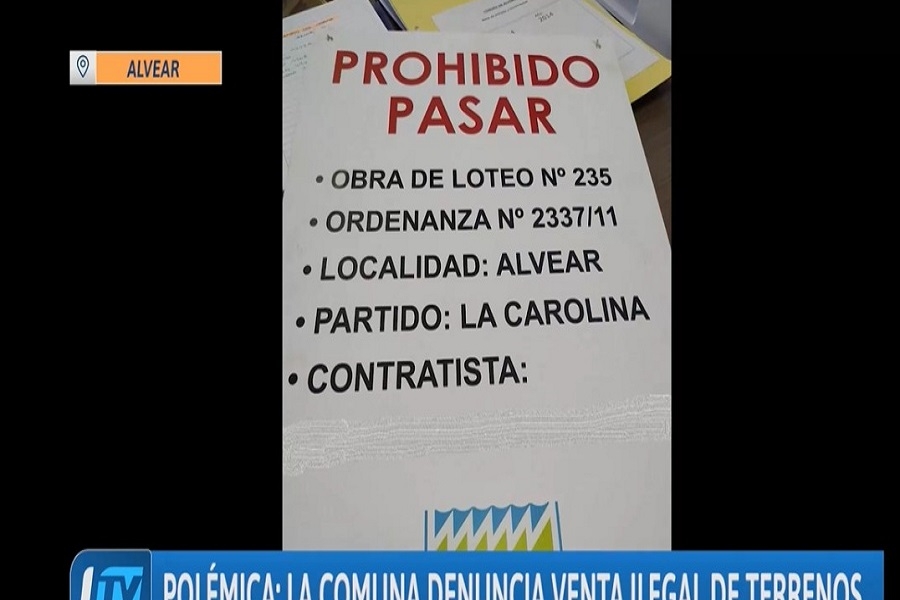 Polémica en Alvear: la comuna denunció penalmente a una persona por vender terrenos en su nombre