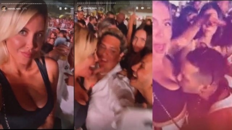 Wanda Nara en las playas y fiestas de Ibiza