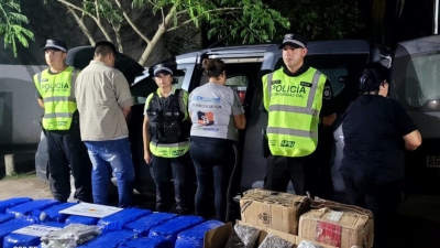 La Policía de Seguridad Vial secuestró más de 230 kilos de marihuana en el km 141 de la autopista Rosario-Santa Fe