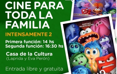 Este sábado 13 de julio habrá funciones de cine en la Casa de la Cultura con entrada libre y gratuita