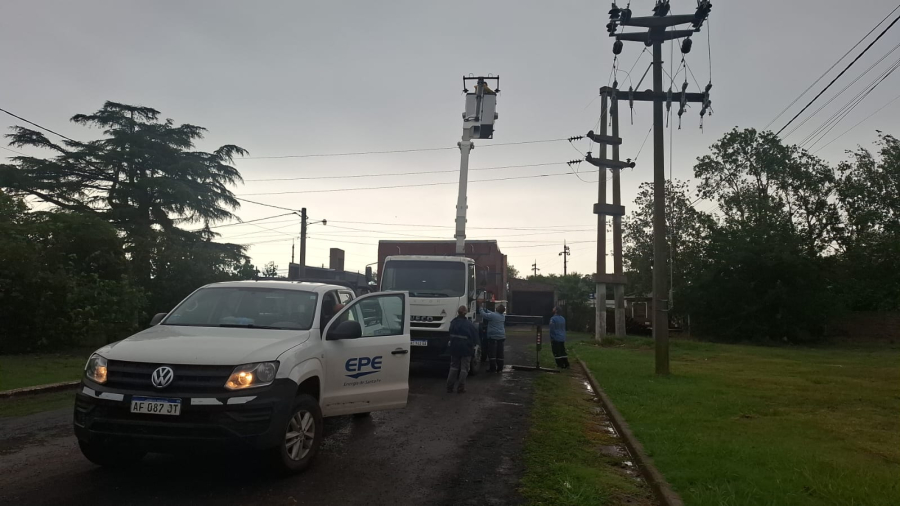 Alvear: la tormenta causó daños menores y corte de energía