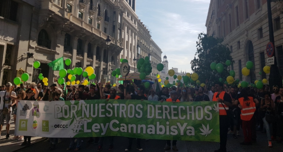 Movilización contra la criminalización del cultivo de marihuana