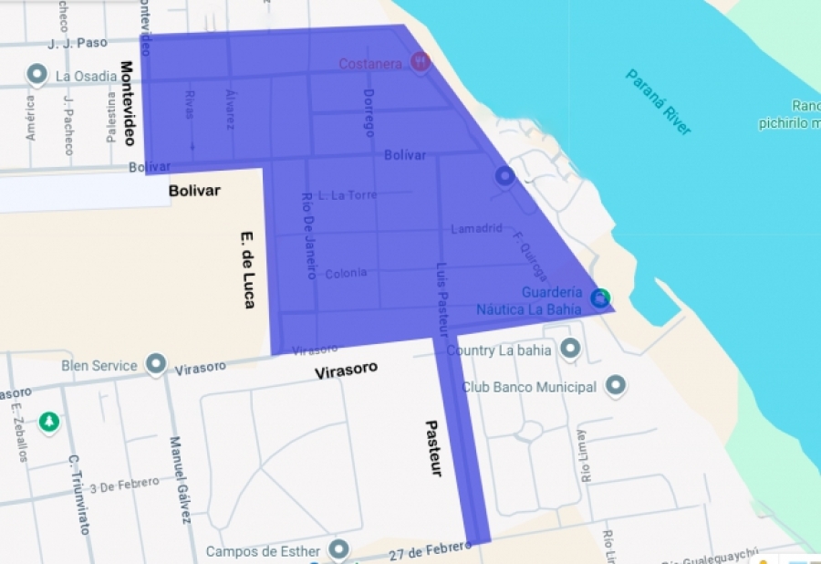 Corte de energía programado en sectores de Pueblo Esther este jueves 31 de julio