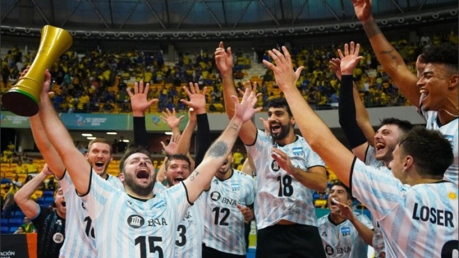 Vóley, histórico: Argentina venció a Brasil y se consagró campeona del Sudamericano