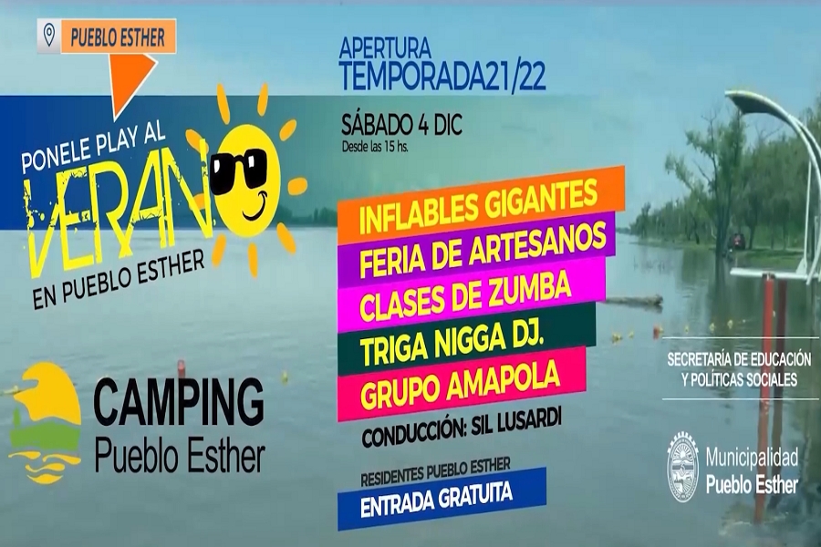 El sábado inauguran la temporada del camping municipal en Pueblo Esther