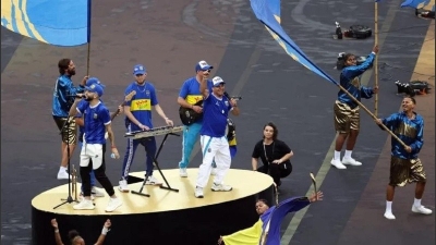 Fito Páez en el show previo a la final de Copa Libertadores